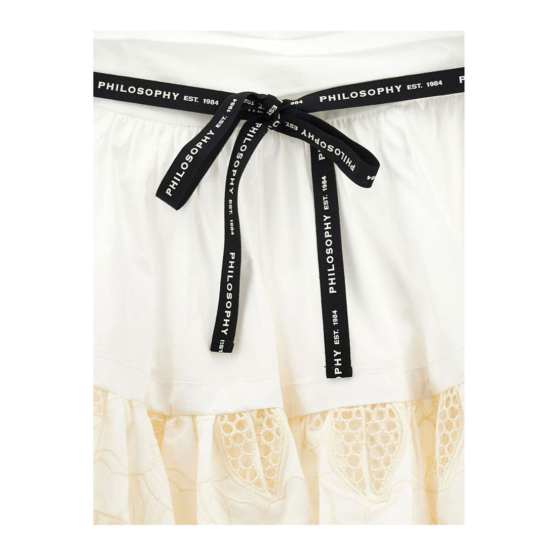 Philosophy Off White Embroidered Detail Skirt