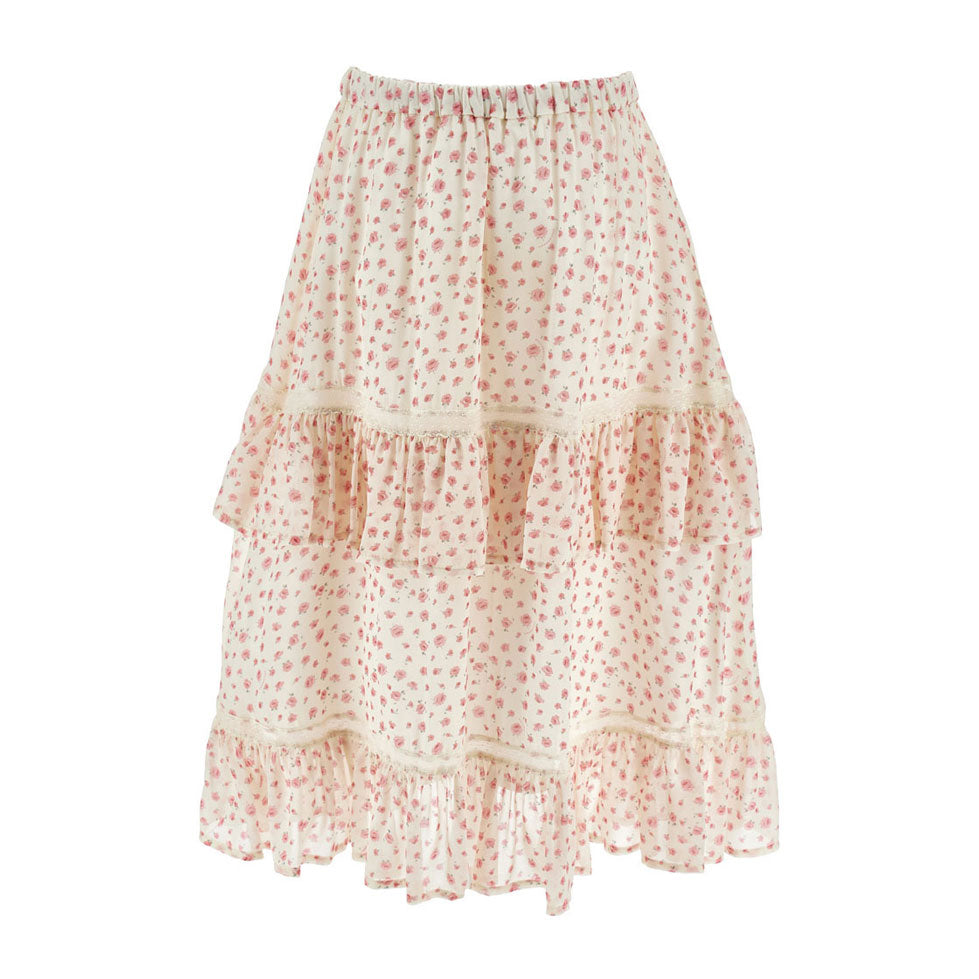 Philosophy Pink Small Rose Long Skirt
