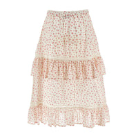 Philosophy Pink Small Rose Long Skirt