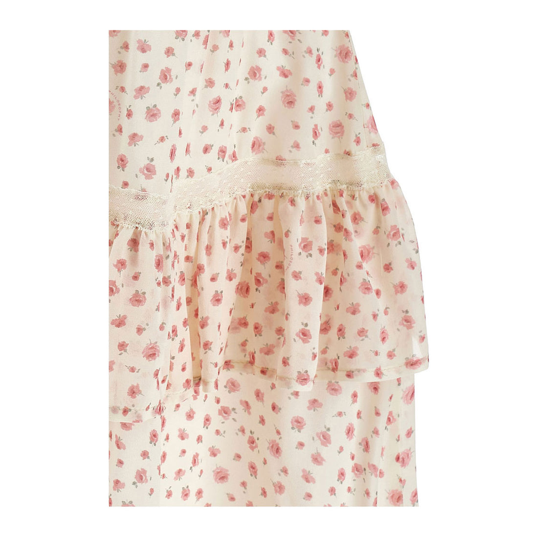 Philosophy Pink Small Rose Long Skirt