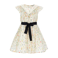 Philosophy Off White Sleeveless Ruffle Belt Dress