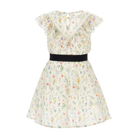 Philosophy Off White Sleeveless Ruffle Belt Dress