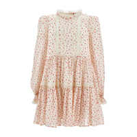 Philosophy Pink Small Rose Lace Trim Dress