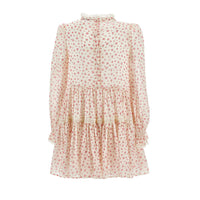 Philosophy Pink Small Rose Lace Trim Dress