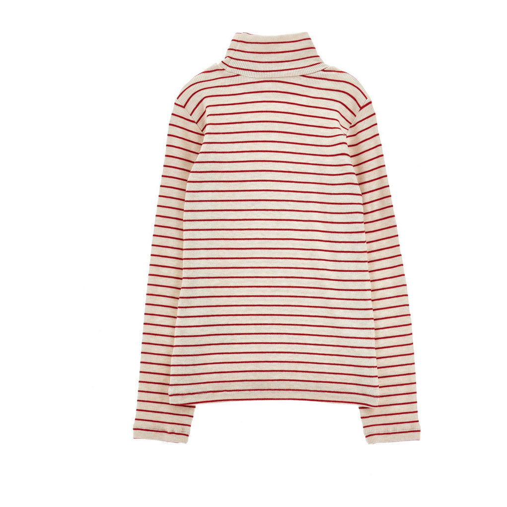 Philosophy Red/Pink Stripe Logo Turtleneck