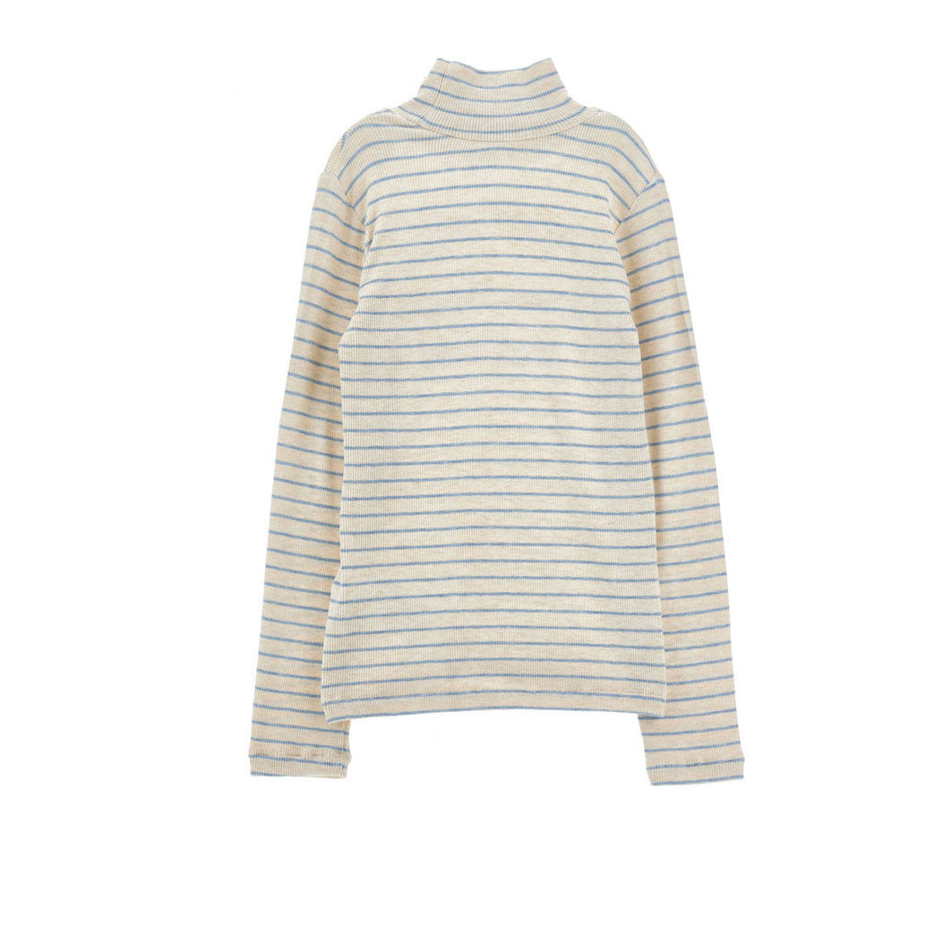 Philosophy Blue/White Stripe Logo Turtleneck