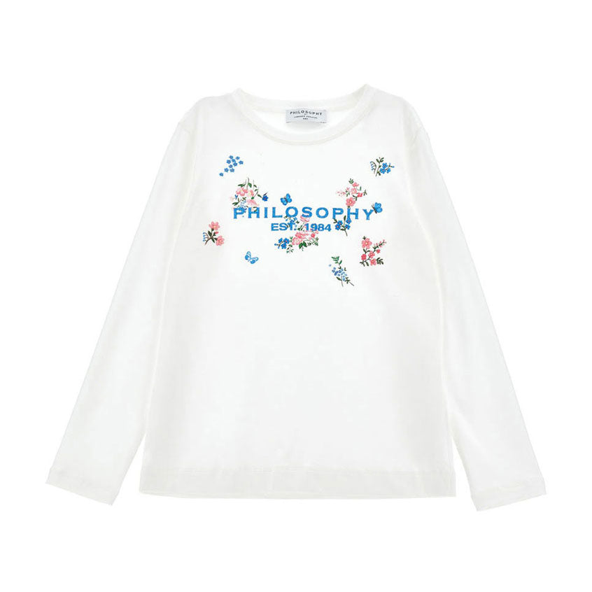 Philosophy White Flower Logo Tee