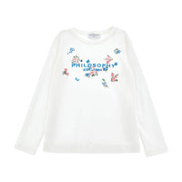 Philosophy White Flower Logo Tee