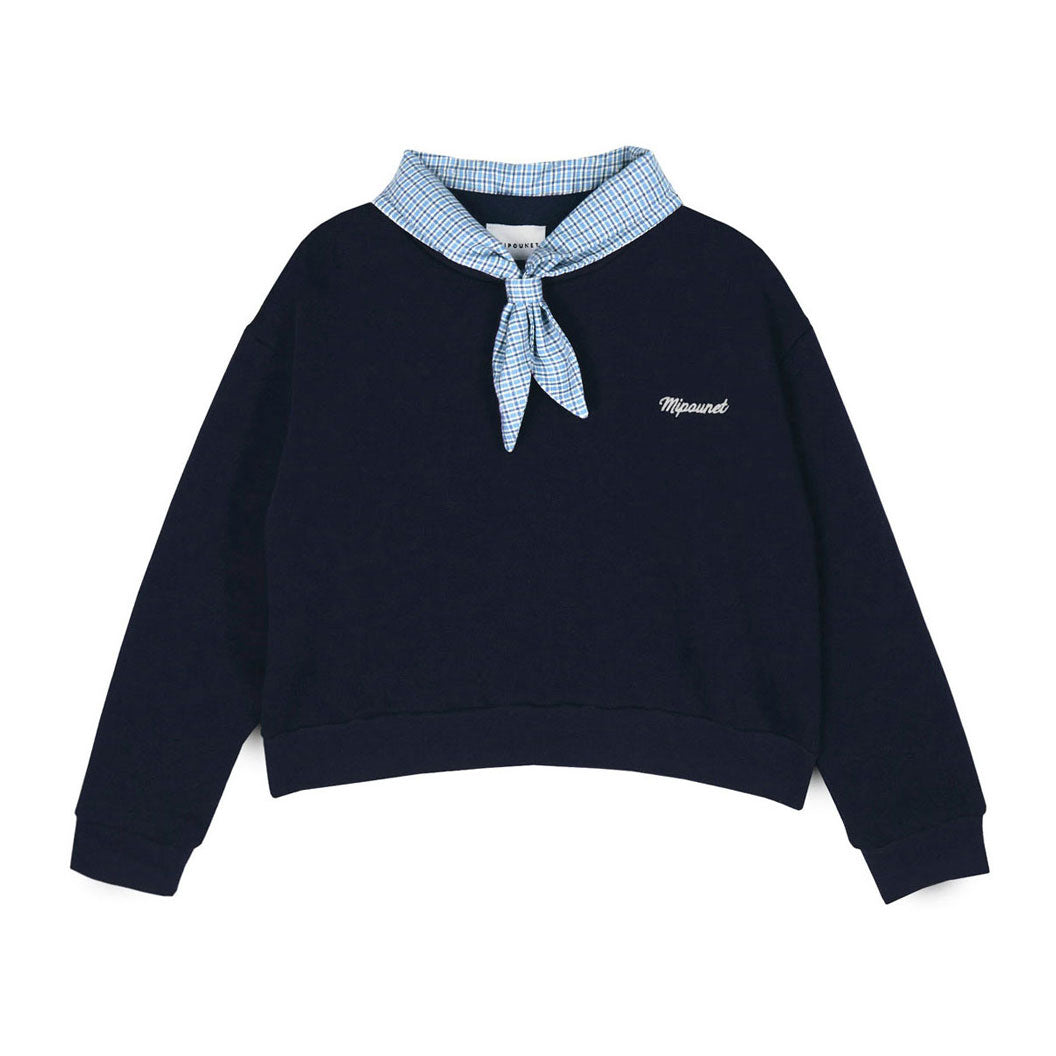 Mipounet Blue Vichy Florence Sweatshirt