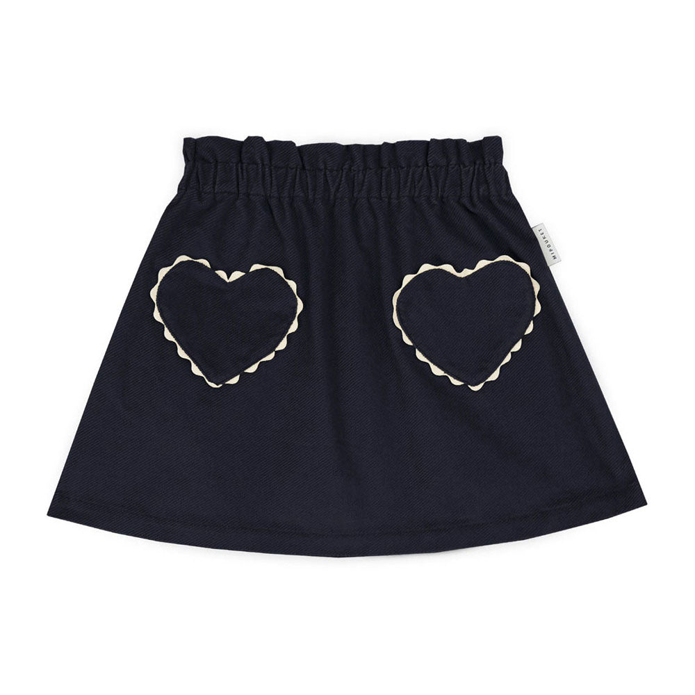 Mipounet Navy Velvet Clotilde Skirt