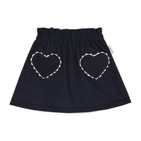 Mipounet Navy Velvet Clotilde Skirt
