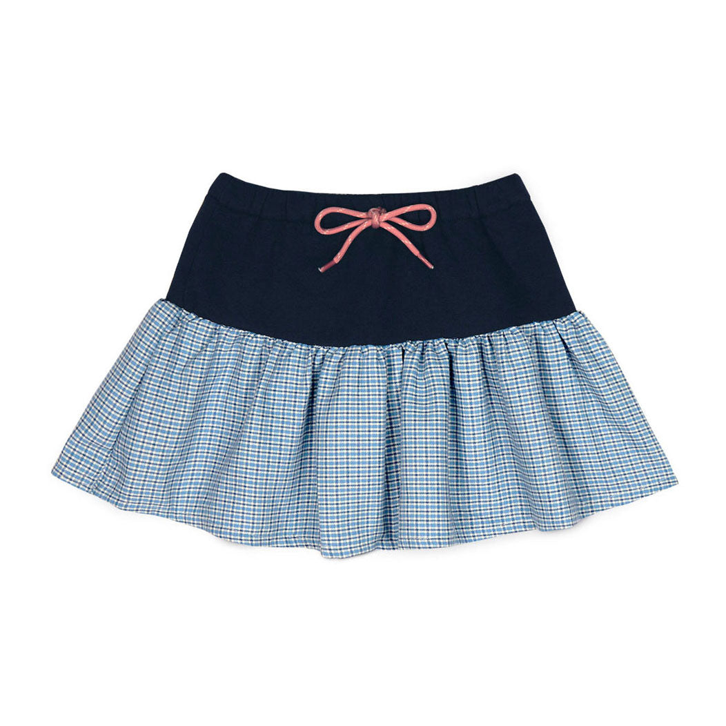 Mipounet Blue Vichy Florence Mini Skirt