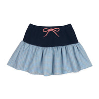 Mipounet Blue Vichy Florence Mini Skirt