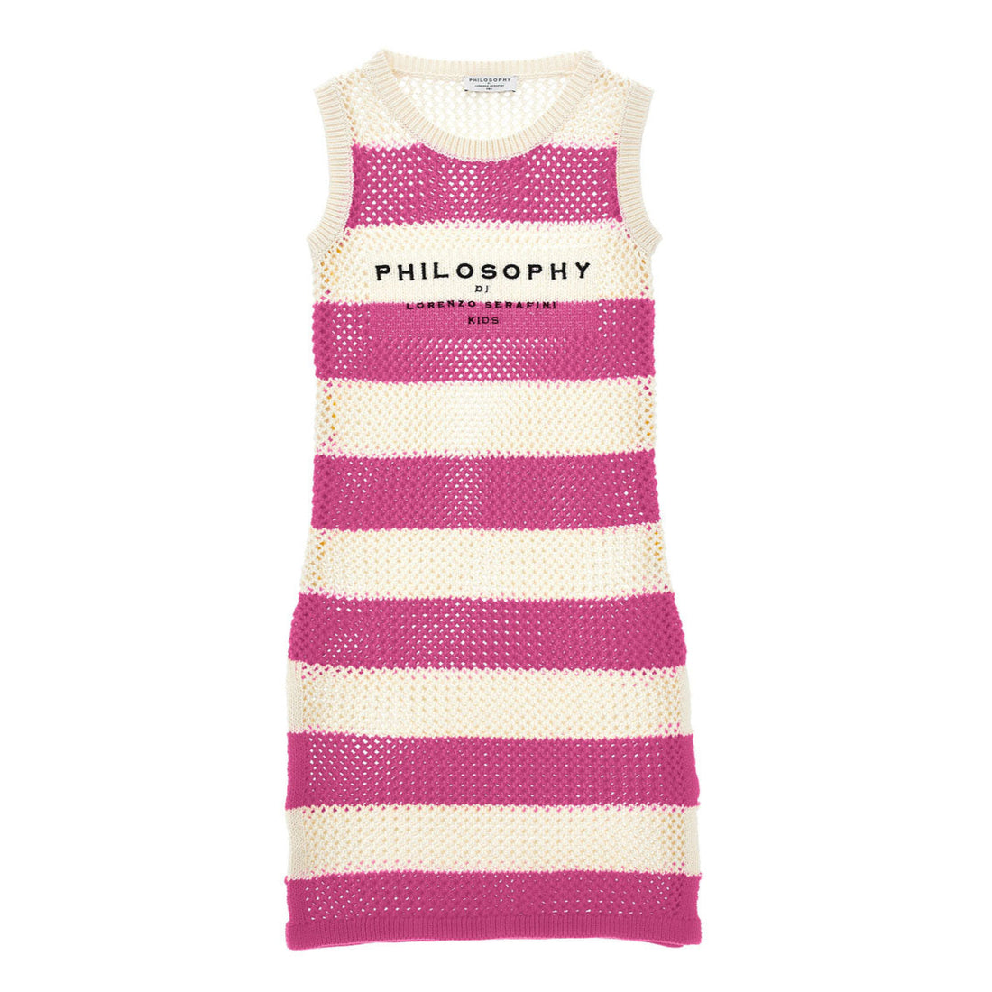 Philosophy White/Pink Striped Coverup Dress