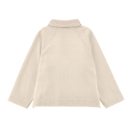 Philosophy Cream Long Sleeve Polo Sweatshirt