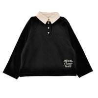 Philosophy Black Long Sleeve Polo Sweatshirt