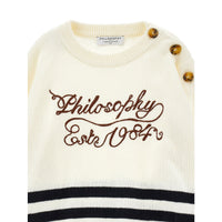 Philosophy Cream/Black Long Sleeve Pullover