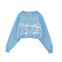 Philosophy Blue Long Sleeve Logo Pullover
