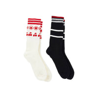 Philosophy White Black Pack Of 2 Socks