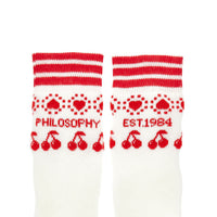 Philosophy White Black Pack Of 2 Socks