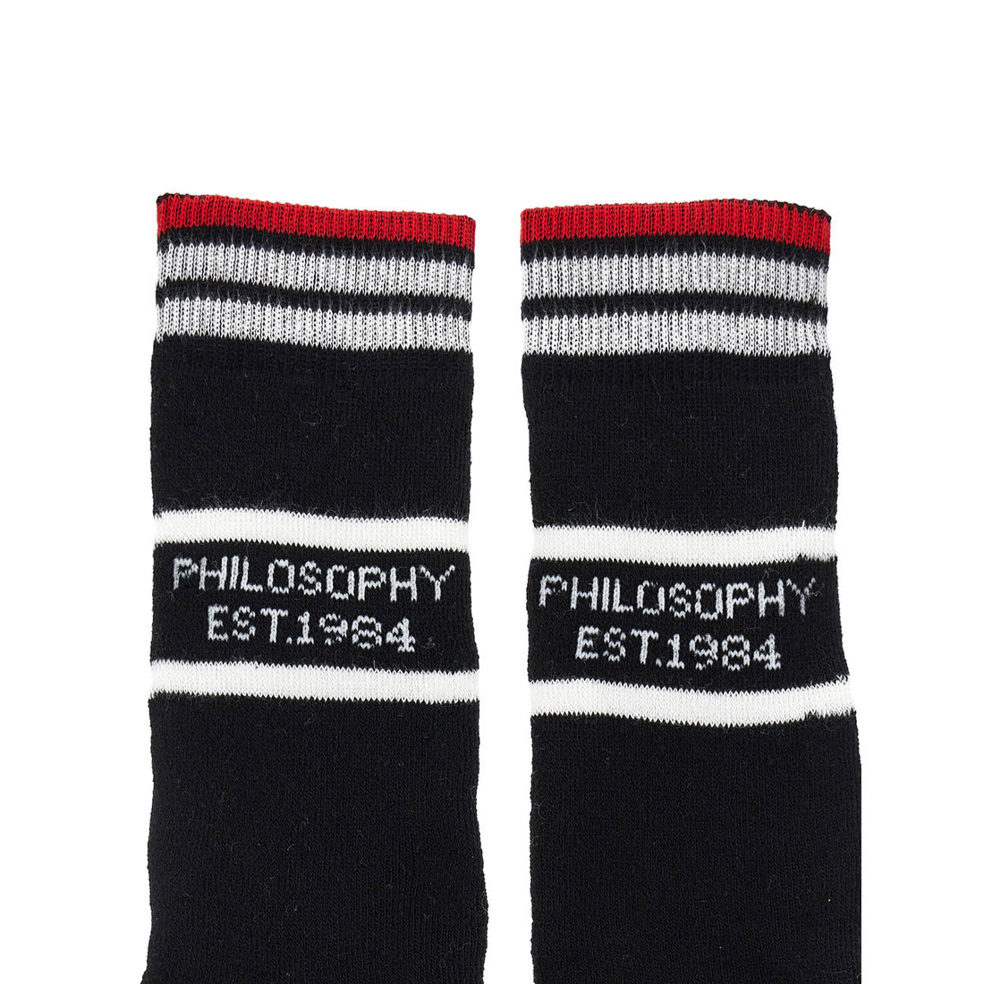 Philosophy White Black Pack Of 2 Socks
