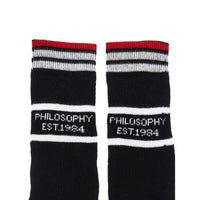 Philosophy White Black Pack Of 2 Socks