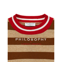 Philosophy Beige Brown Knit Gilet