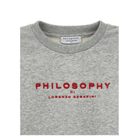 Philosophy Grey Melange Logo Sweatshirt