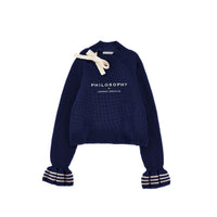 Philosophy Blue Bow Sweater