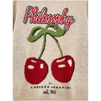 Philosophy  Beige Cherry Sweater