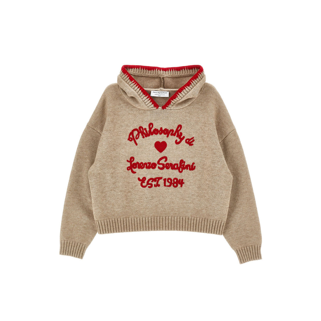 Philosophy Beige Logo Hoodie
