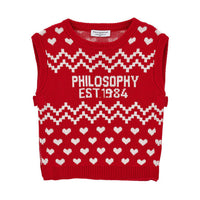 Philosophy Red Logo Sweater Vest