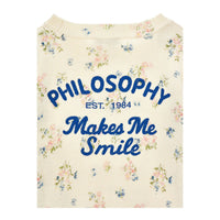 Philosophy White Logo Floral Pullover