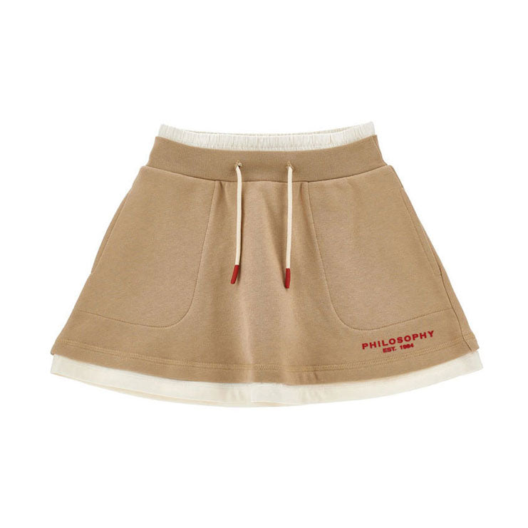 Philosophy Beige Sweatshirt Skirt
