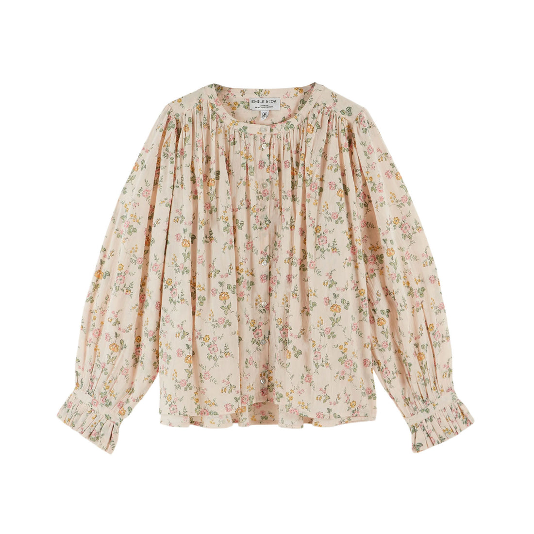 Emile et Ida Pink Rose Print Women Blouse
