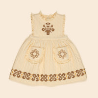 Apolina  Cream Ida Quilted Dress