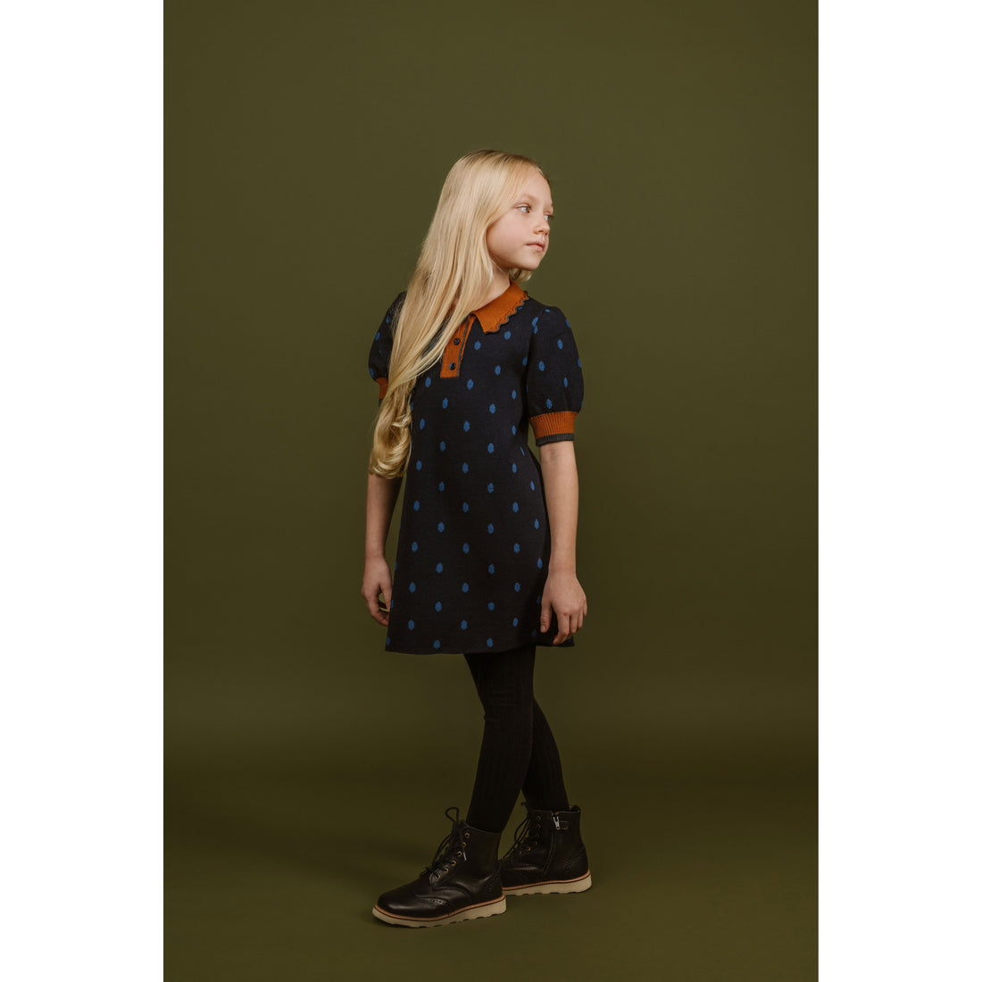 Paade Mode Blue Bambi Wool Dress