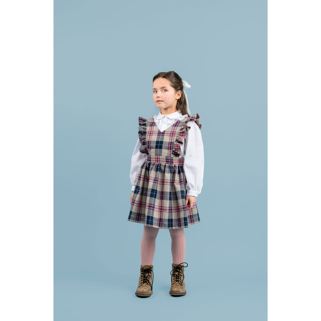 Paade Mode  Pink Harlow Wool Pinafore 
Dress