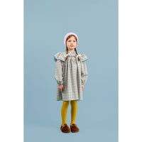 Paade Mode  White Heather Ruffled Stand-up Collar Dress