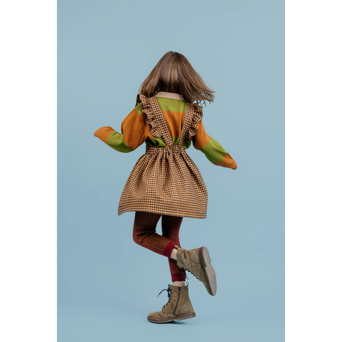 Paade Mode  Yellow Ellis Wool Pinafore Dress