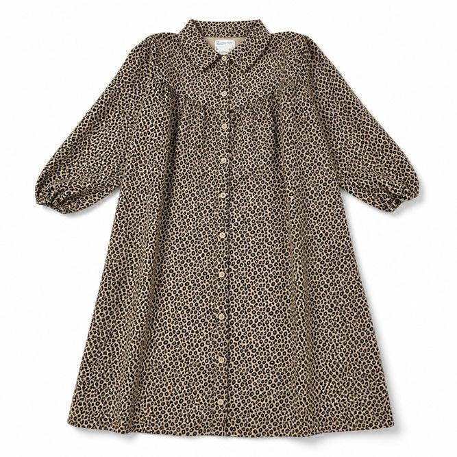 Piupiuchick Brown Animal Print Knee-Length Dress