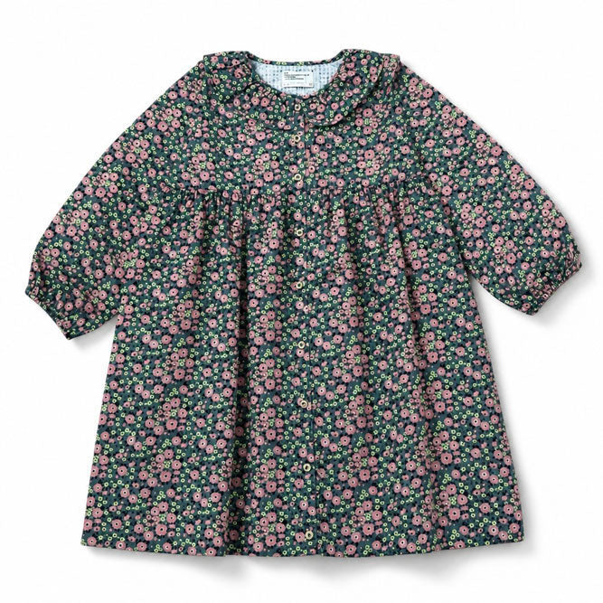 Piupiuchick Green Multicolor Flowers Knee Length Dress
