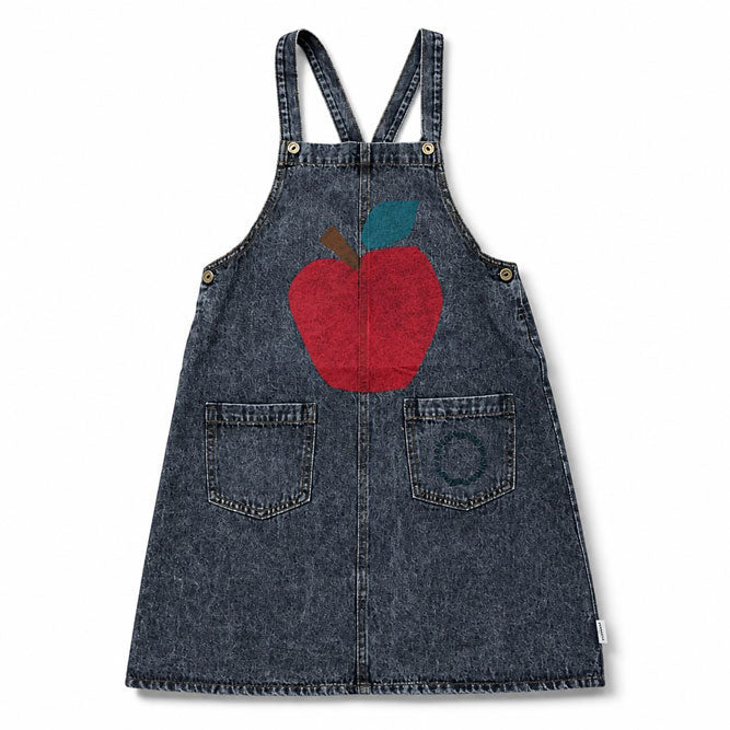 Piupiuchick Washed Black Denim / Apple Knee-Length Dress