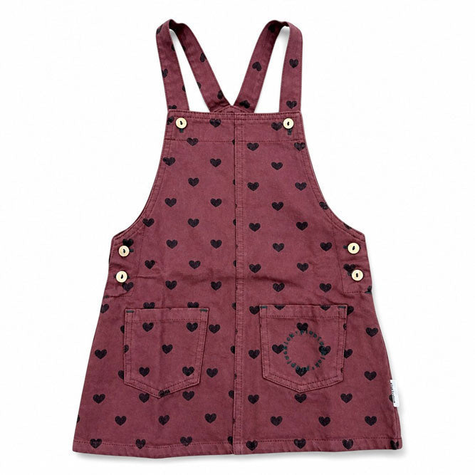 Piupiuchick Pink / Black Hearts Short Dress
