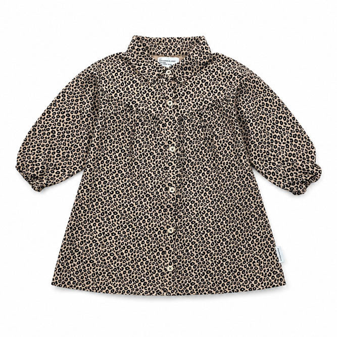 Piupiuchick Brown Animal Print Short Dress