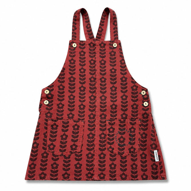 Piupiuchick Bordeaux / Black Flowers Short Dress
