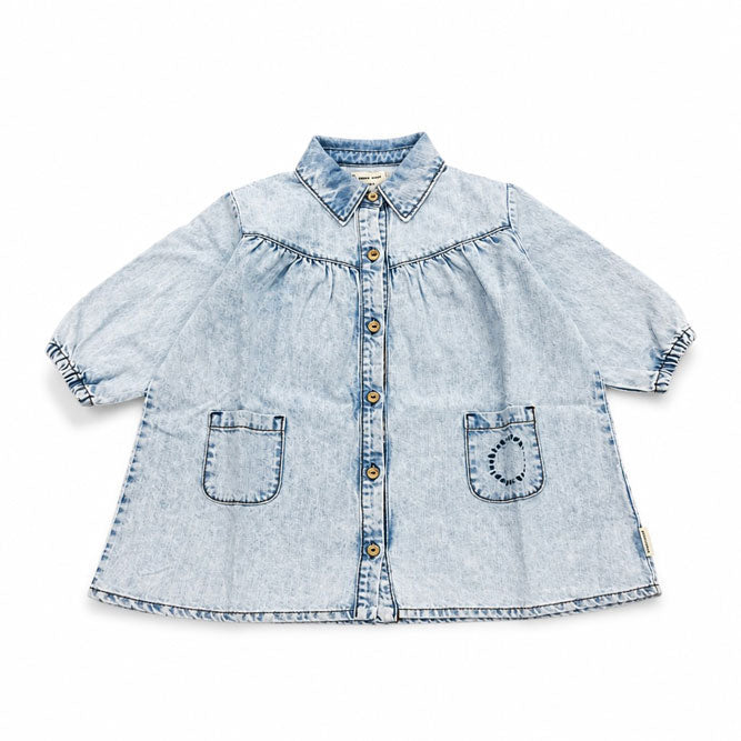 Piupiuchick Light Blue Denim Short Dress