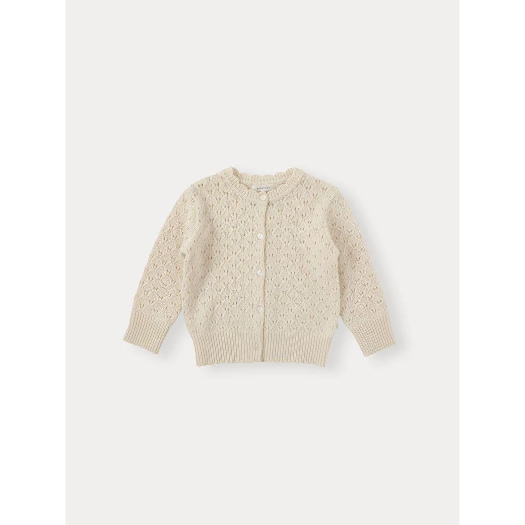 Bene Bene Ivory Adela Eyelet Knit Cardigan