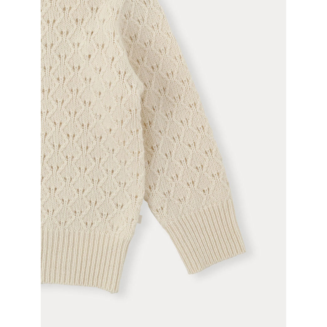 Bene Bene Ivory Adela Eyelet Knit Cardigan