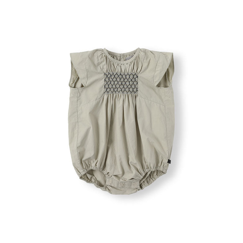 Bene Bene Grayish Mint Baby Elin Smocking Romper